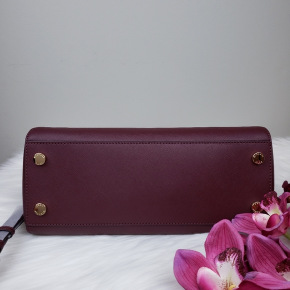 🌺NWT Michael Kors LG Ciara Satchel bag merlot MK - Picture 4 of 7